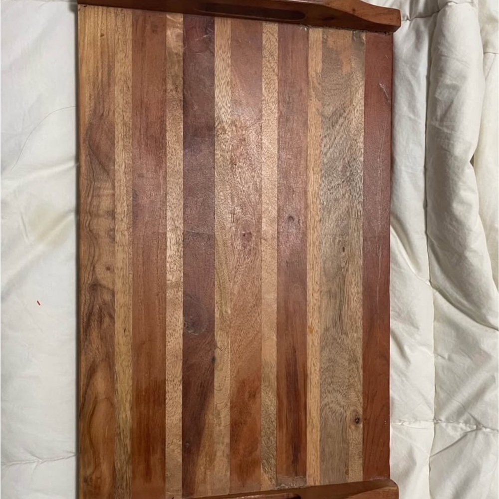 Wooden Serving Tray with Handles - Picture 4 of 4